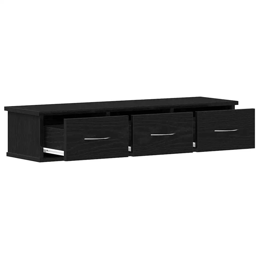 Armadietto a Muro | Mobile a Parete Rovere Nero 88x26x18,5 cm in Truciolato