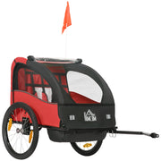 Carrello per Biciclette Bambini con Sicurezza ¨C zephmum ¨C Rosso 140x88x90 cm