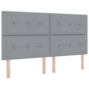Testiera | Testata LED con strisce LED Grigio chiaro 180 cm Tessuto