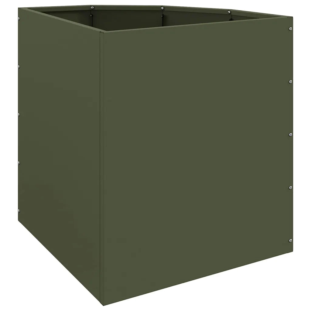 Vaso d'angolo Oliver verde 45 x 45 x 50 cm Acciaio 883671