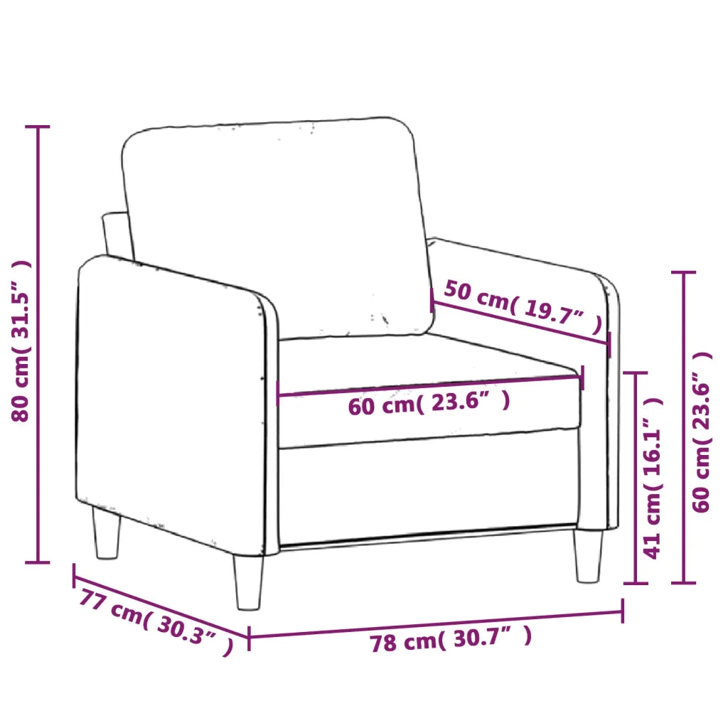 Poltrona | Sedia Relax Grigio Chiaro 60 cm Velluto