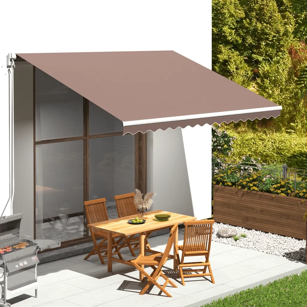 Tessuto di Ricambio per Tenda da Sole Marrone 4x3 m 311977