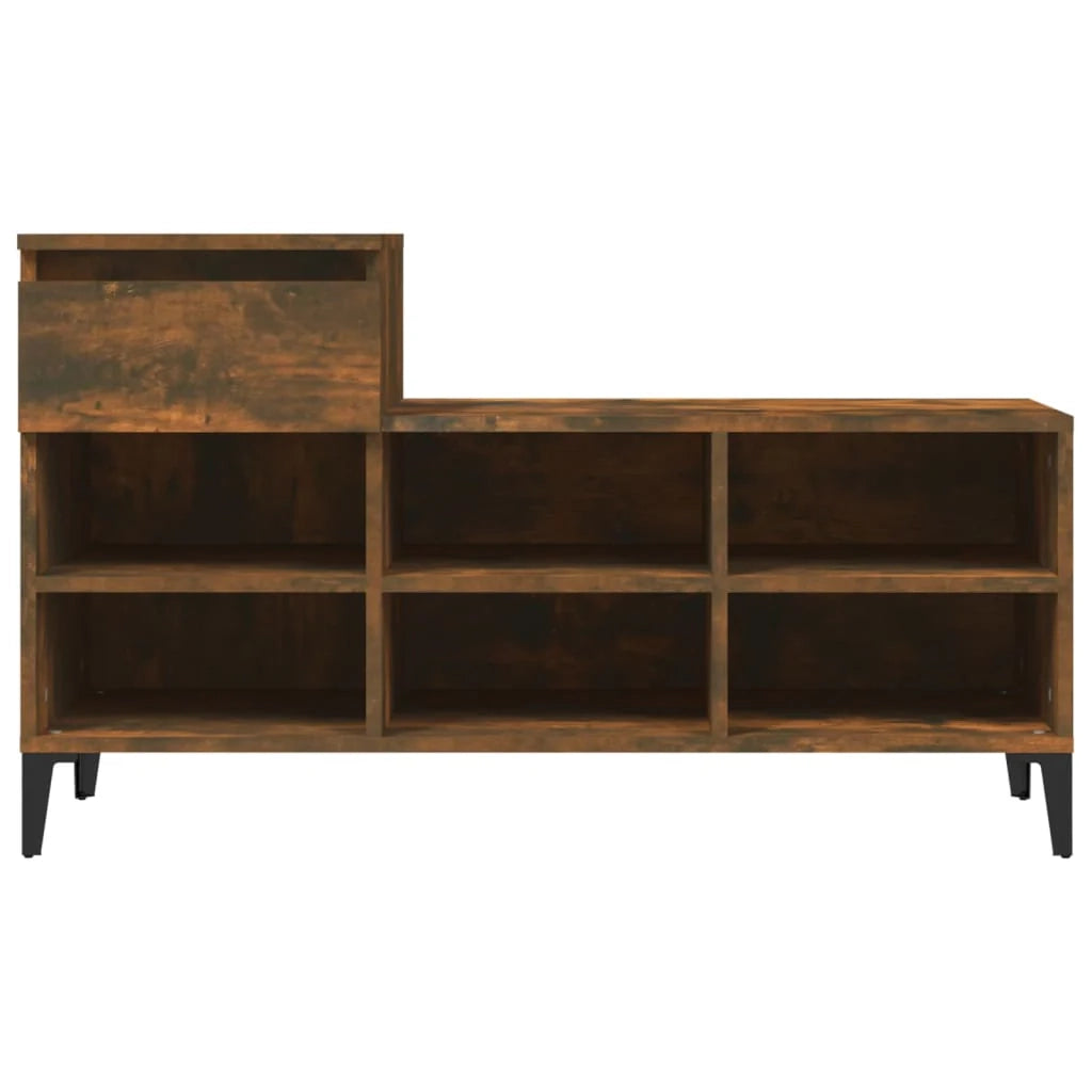 Scarpiera mobile contenitore per scarpe mobile per ingresso/corridoio/soggiorno 102 x 36 x 60 cm legno ingegnerizzato marrone 02_0021550