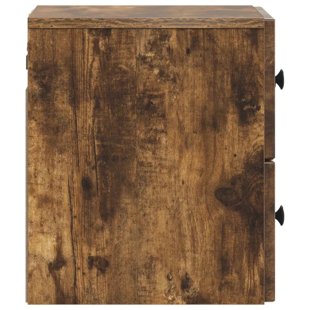 Mobiletto da notte a muro Rovere Fumo 33 x 34,5 x 40 cm 897965