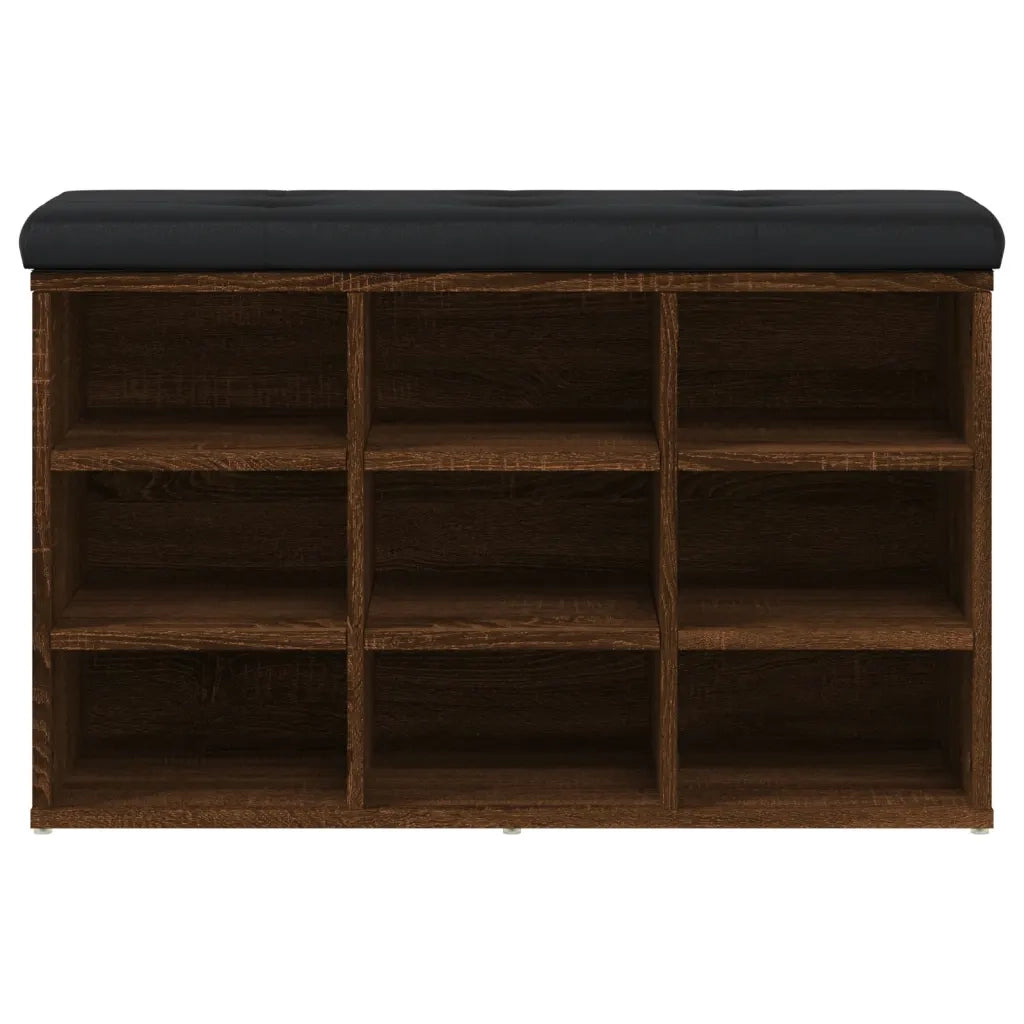 Panca Porta Scarpe Rovere Marrone 82x32x50cm Legno Multistrato