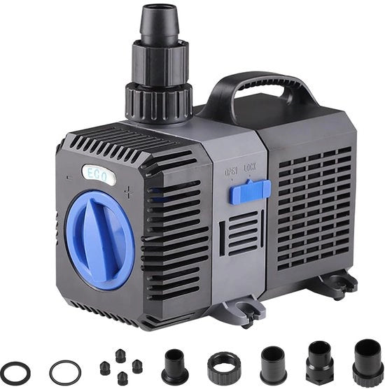 Pompa di acqua 4500 L/H - Efficace in termini di energia - Regolabile - Asceramica - Silenziosa - Trasporta detriti fino a 6 mm - Pompa di acqua