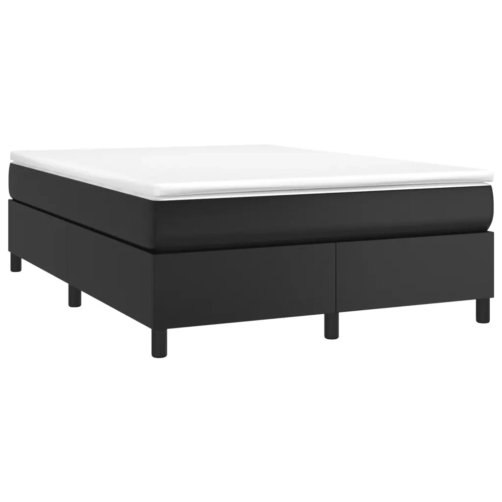 Struttura Letto a Rete a Molle Nero 140x190 cm in Similpelle 3121041