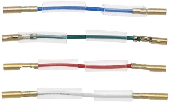 Cavo di collegamento 41 mm - 4 pezzi - senza ossigeno rame - cavo per testa stereo - codice colore - connessione semplice - cavo di collegamento