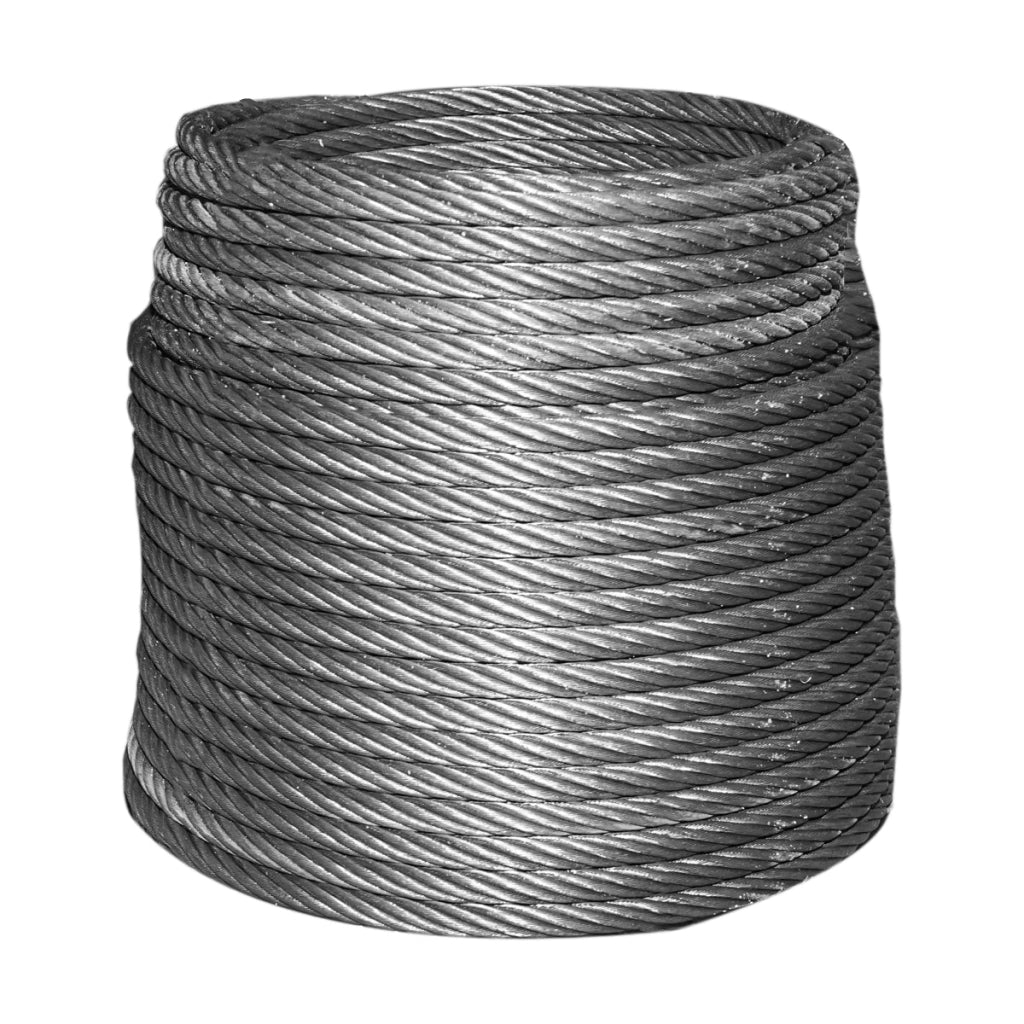 Cavo per verricello in acciaio 6x25, Ø 13mm con anima metallica 100m/rotolo, 0,95kg/1m