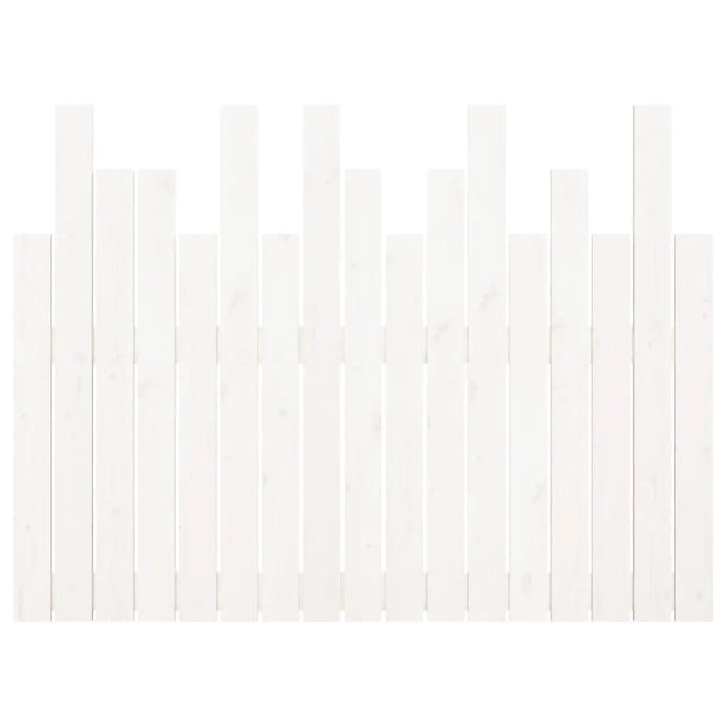Testiera | Testata da Parete Bianca 108x3x80 cm in Legno Massello di Pino