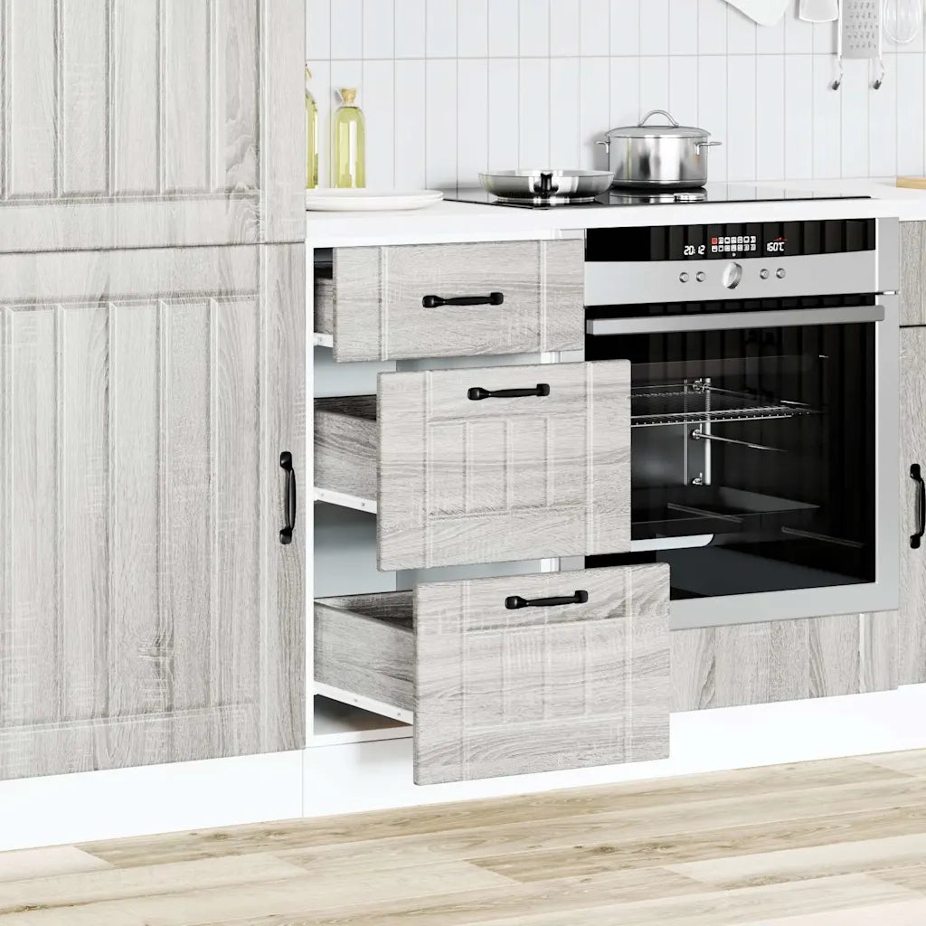 Pensile da cucina | Base da Cucina Lucca Grigio Sonoma in Legno Multistrato