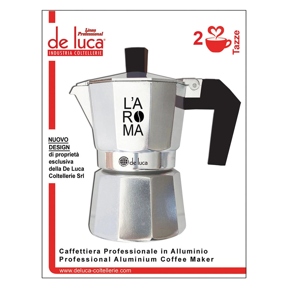 Caffettiera M.co De Luca Nero 2 Tazze
