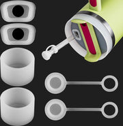 Set di Stopper in Silicone 2 pezzi, Resistenti alle Morsure, per Stanley Cup Accessori 2.0 40oz/30oz, Kit di Sigillatura Lekvrija (2 Copertura a Stro, 2 Stopper Quadrato per Spillo e 2 Stopper a Disco)