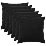 Federa 6 pcs HEERLEN Nero 80 x 80 cm Bouclé 913614