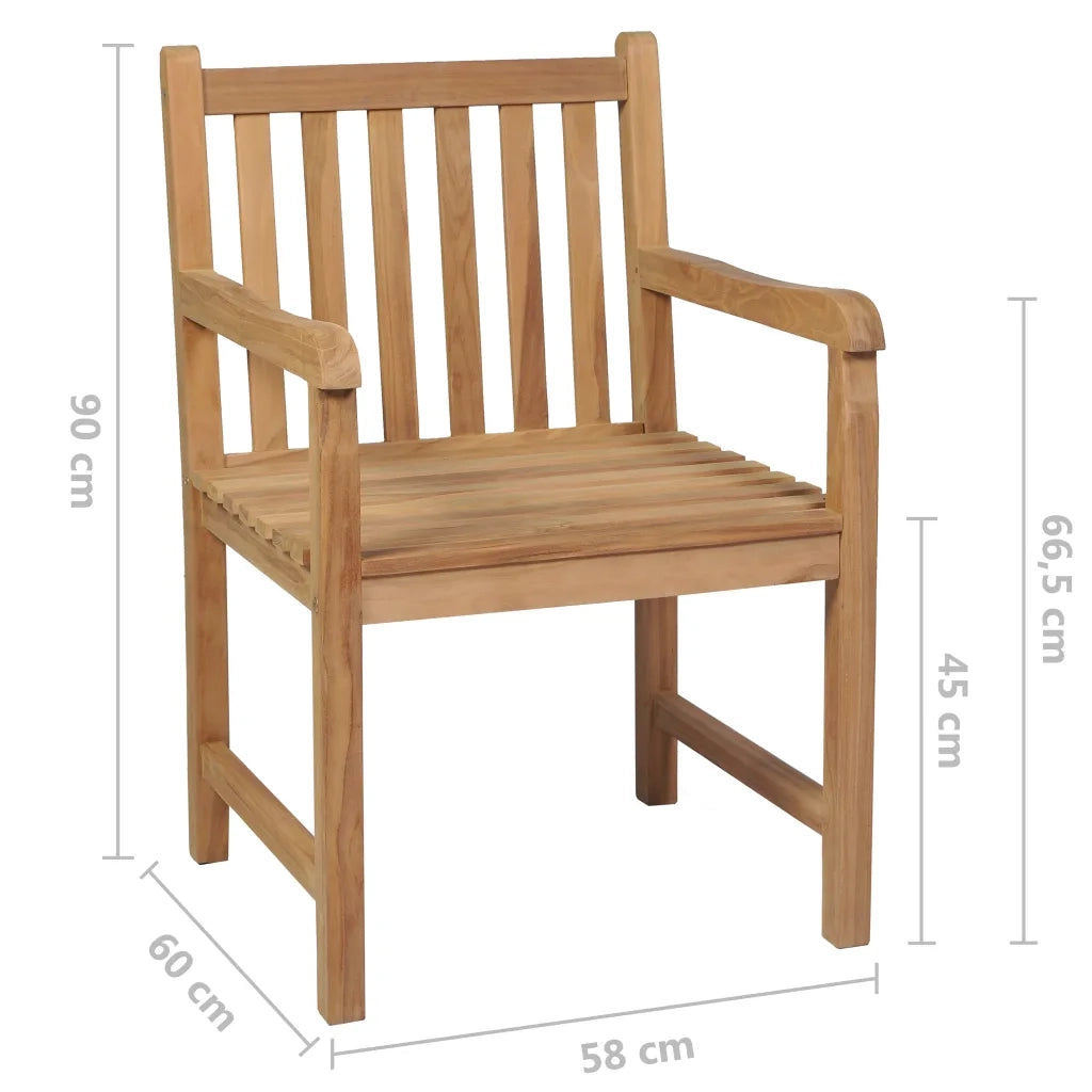 Sedie Giardino 2 pz con Cuscini Rossi a Quadri Massello di Teak 3062743