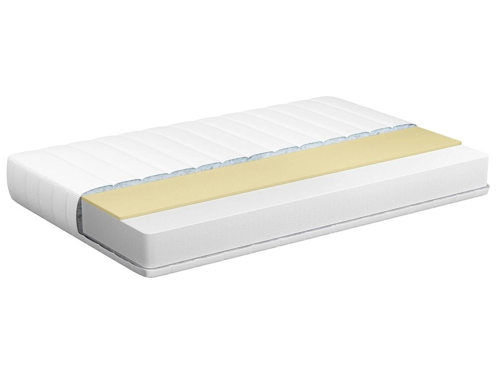 Materasso in Memory Foam bianco con tessuto grigio EU misura singola 140 x 200 cm Medio