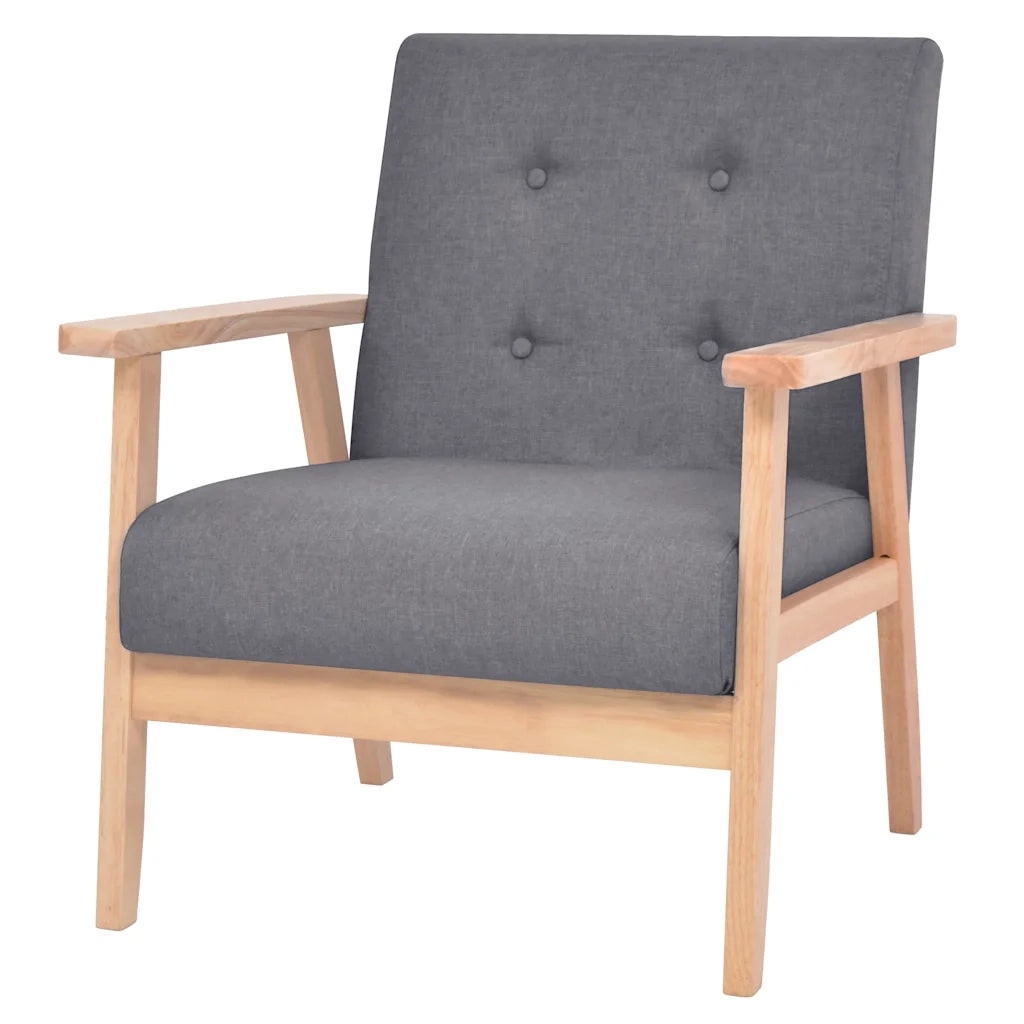 Set di Divani 2 pz in Tessuto Grigio Scuro 274923