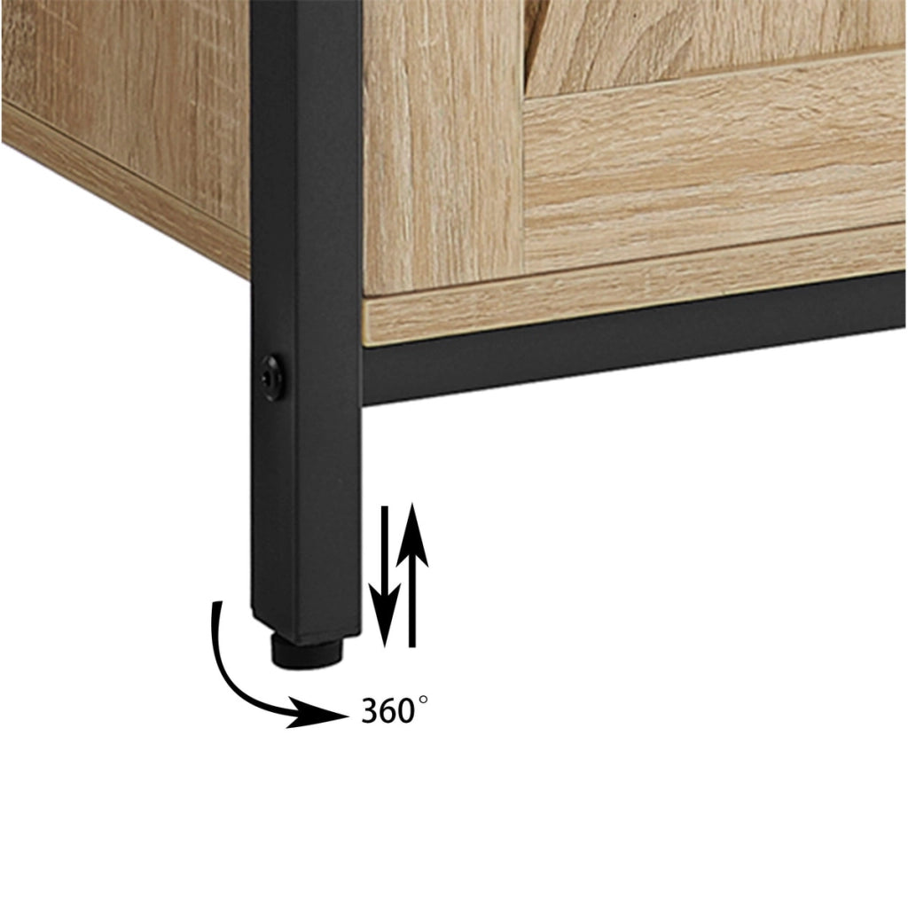 Mobile Credenza Industiale Sonoma con Ante e Vani a Giorno