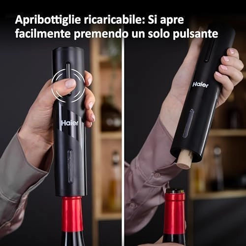 Haier HAWUKIT06 Apribottiglia di vino elettrico Nero