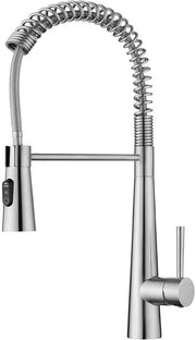 Cranio da Cucina in Acciaio Inox con Maniglie in Alluminio e Rubinetto a Manetta in Acciaio Inox con Finestra in Vetro
