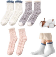 Sokke di piuma termiche 3 paia - Materiale idrorepellente - Misura 36-42 - Caldo e morbido - Pantofole per donna