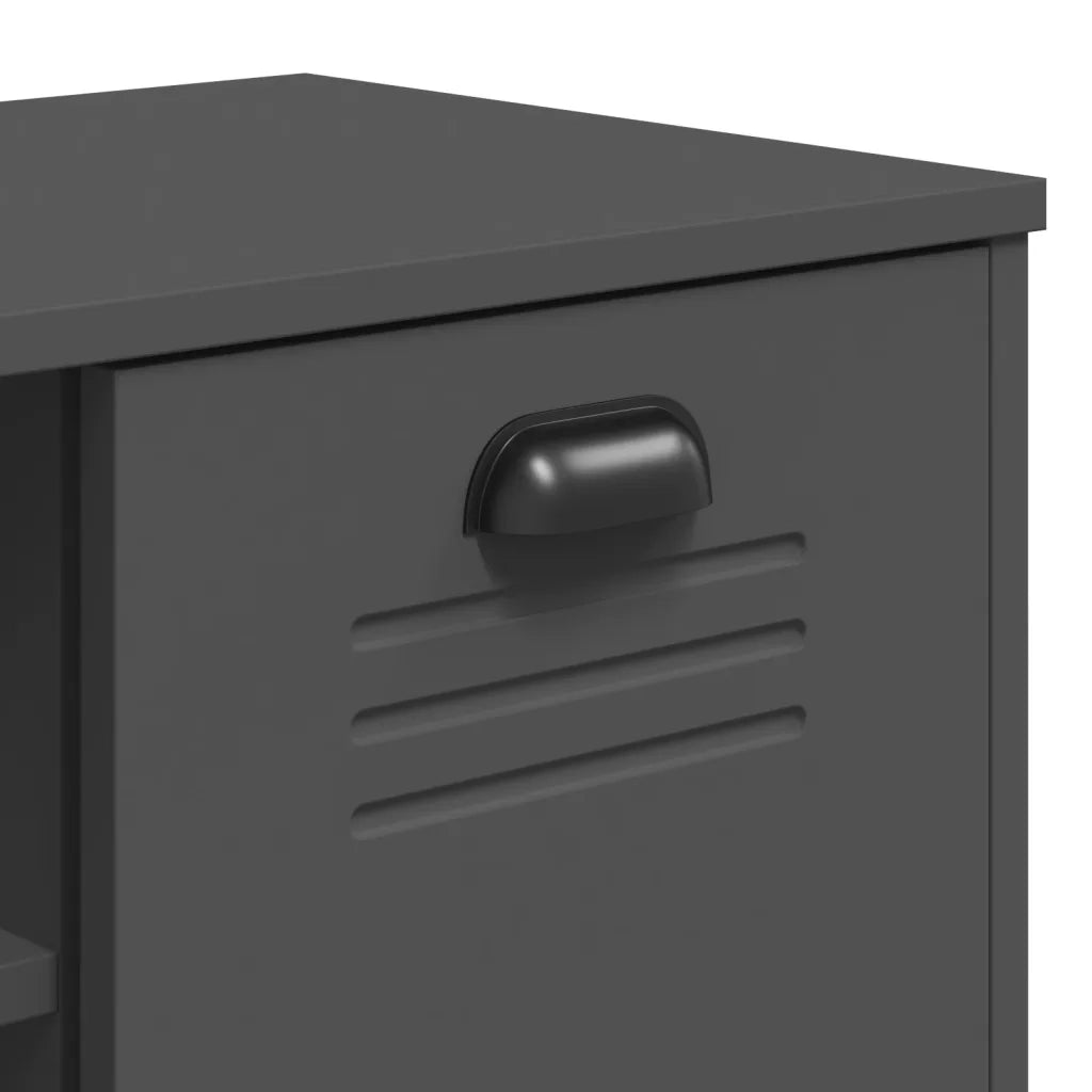 Panca Porta Scarpe | Scarpiera | Mobile per scarpe VIKEN Antracite 106x35x45cm Legno Multistrato