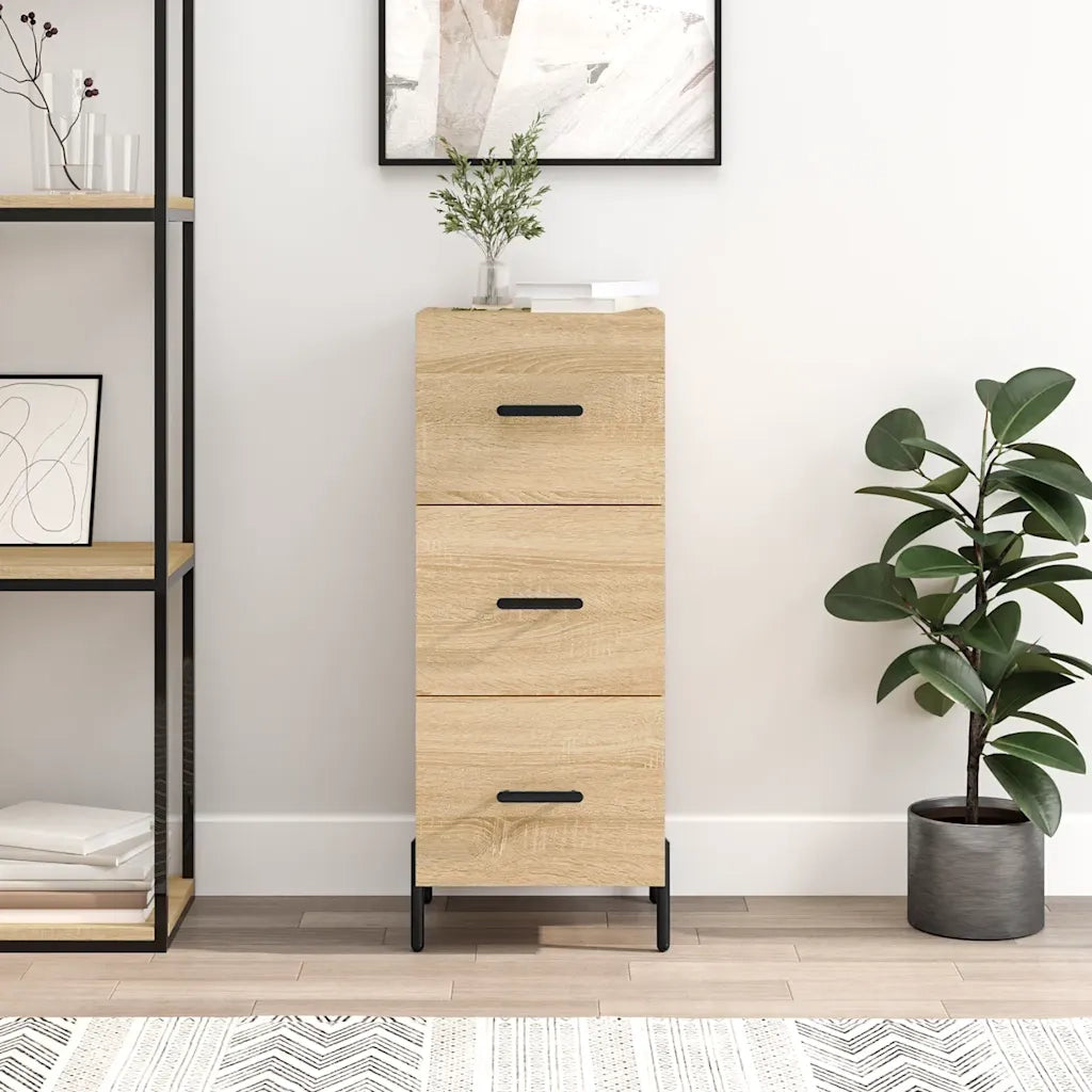 Credenza-Buffet-Armadio da cucina Rovere Sonoma 34,5x34x90 cm in Legno Multistrato 511374