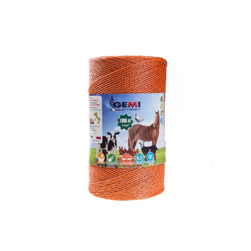 Kit completo recinto elettrico con 1 x Elettrificatore 220V + 1 x Filo 1000 MT 4 Mm² + 200pz isolatori per pali legno