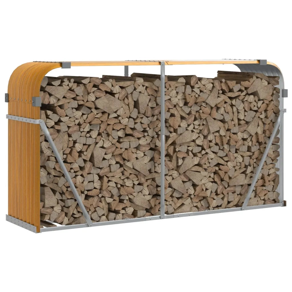 Portaceppi Effetto Legno 180x45x100 cm in Acciaio Zincato CFW5502119