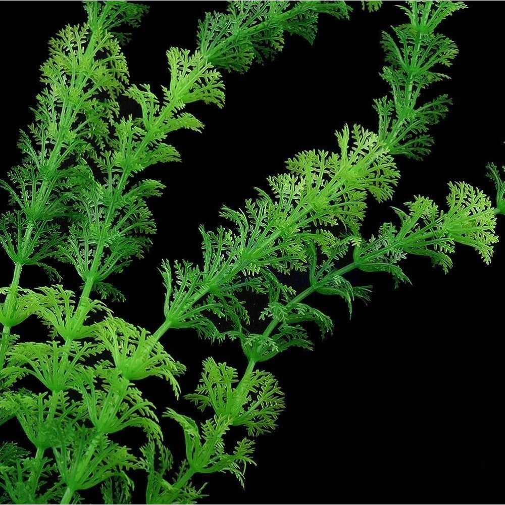 Trade Shop - Pianta 30 Cm Piantina Artificiale Per Acquario Piante Finte Plastica Color Verde -