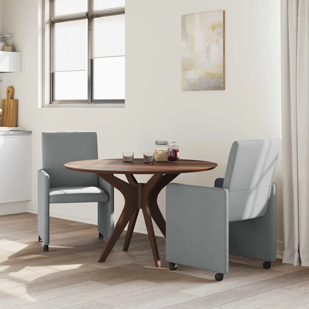 Sedie da Pranzo con Ruote 2 pcs Grigio chiaro 57 x 66 x 94 cm 42017807