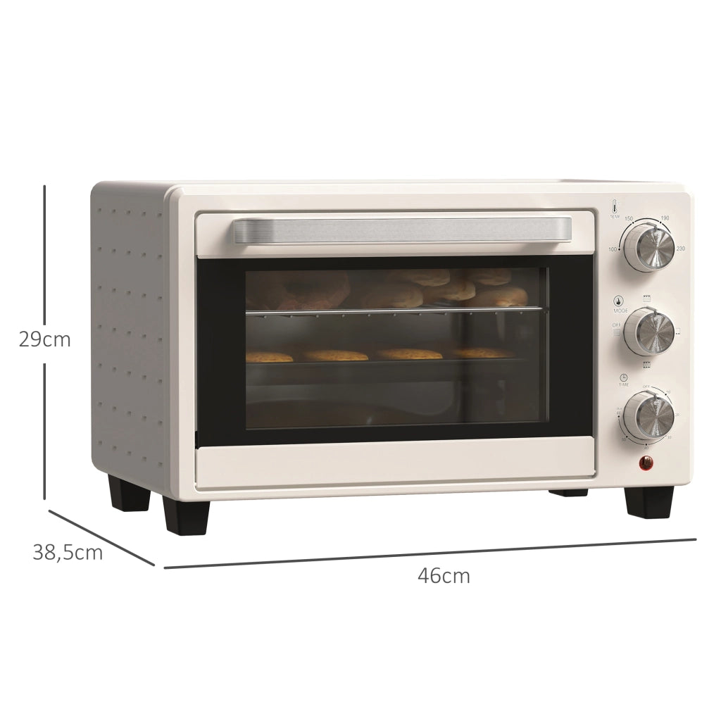 Forno a tostapane 21 litri ¨C zephmum ¨C acciaio inossidabile, vetro, crema