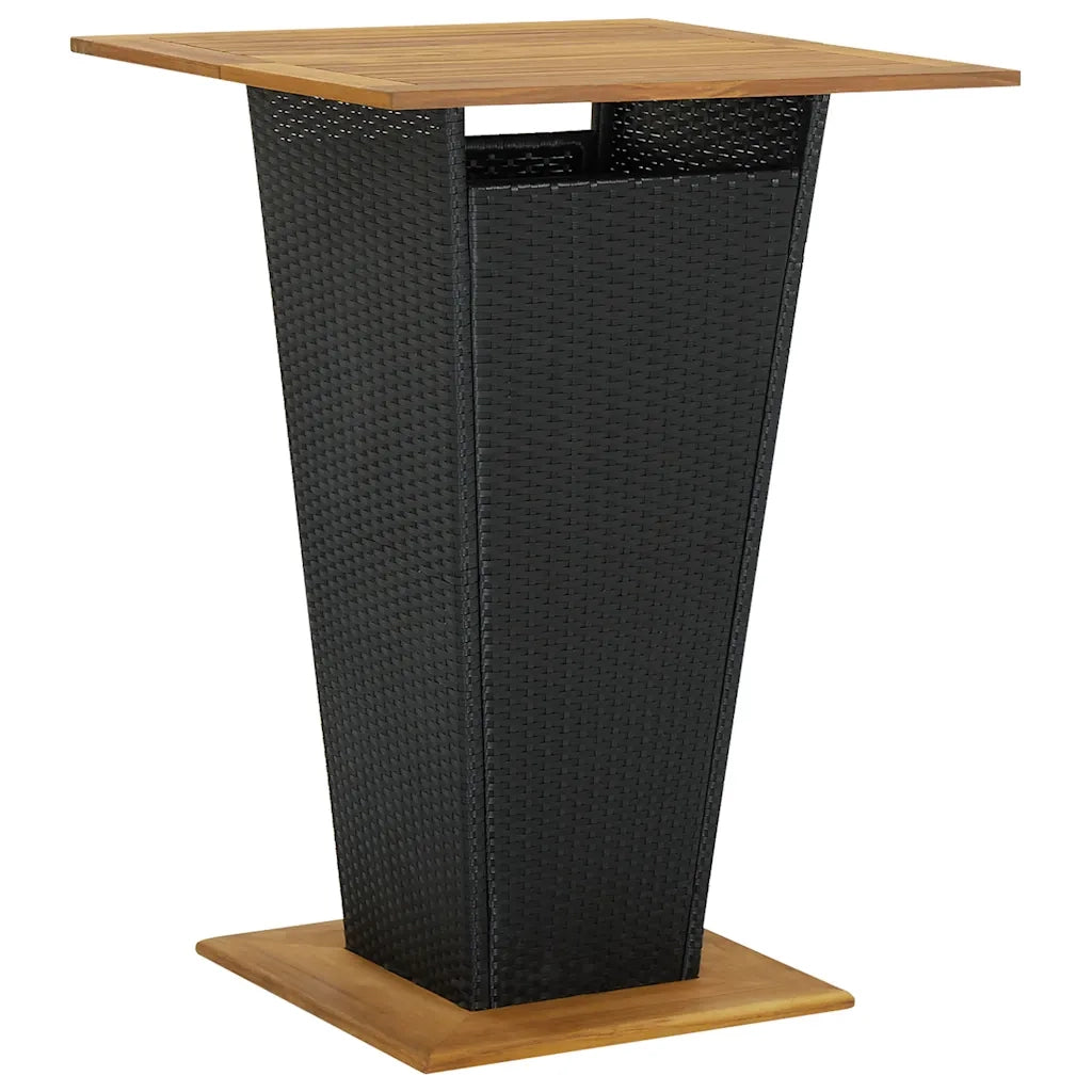 Set Bar da Giardino 3 pz con Cuscini in Polyrattan Nero 3261480