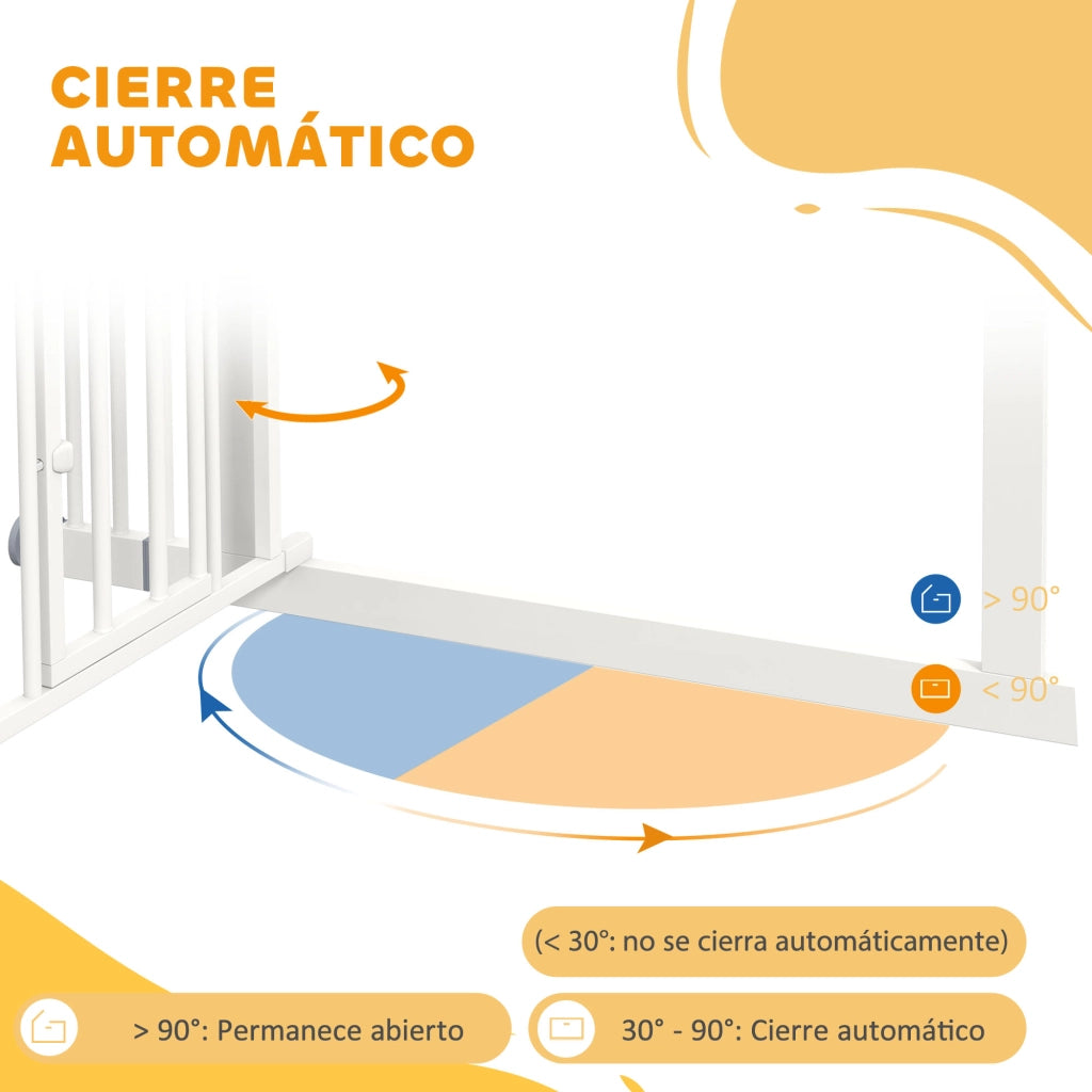 Cancello di Sicurezza per Cani ¨C Minimal ¨C Bianco 74-100 cm