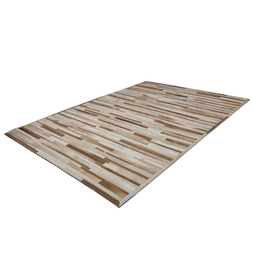 Tappeto patchwork Eclipse in pelle cucito a mano