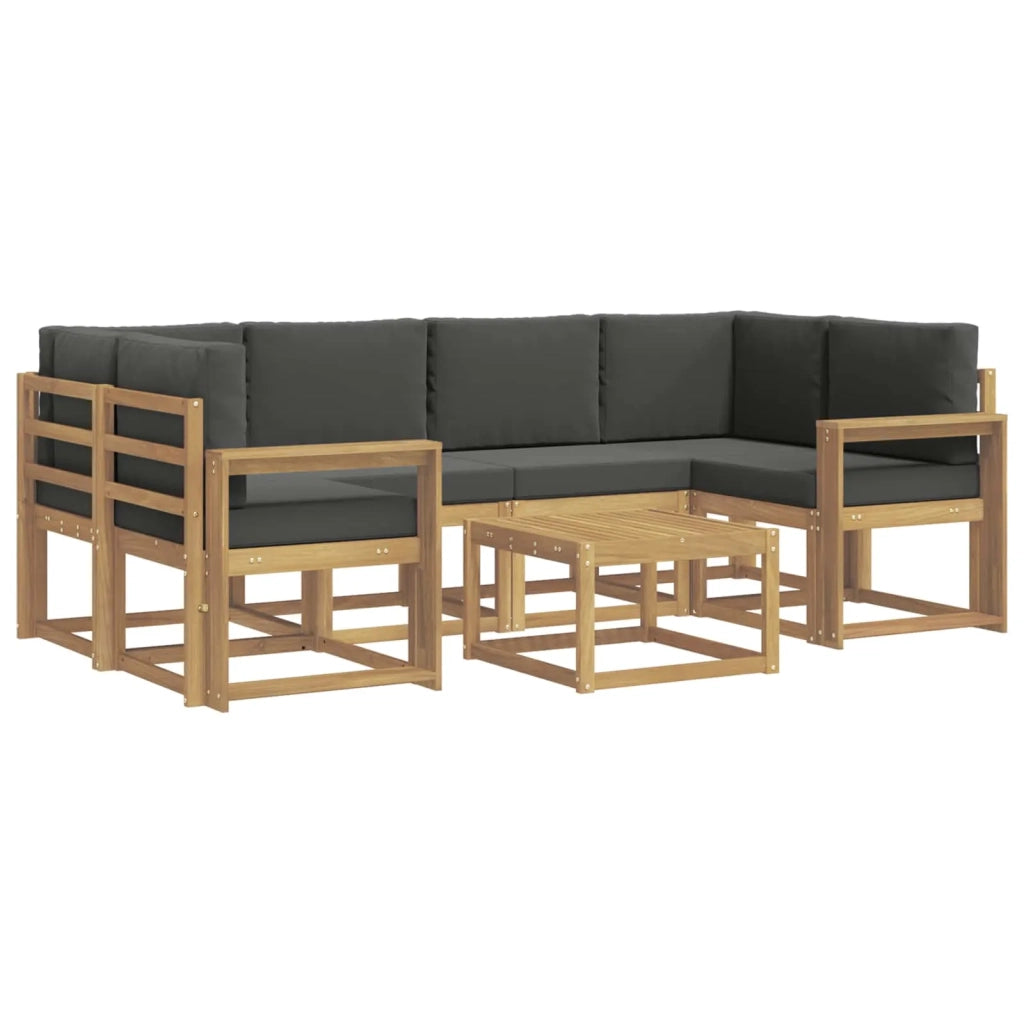 Set di divani da esterno 7 pz Bianco e Antracite 3387321
