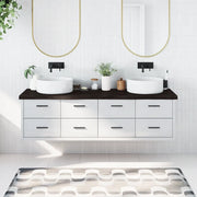 Piano Bagno Marrone Scuro 180x60x(2-6)cm Legno Trattato 3156264