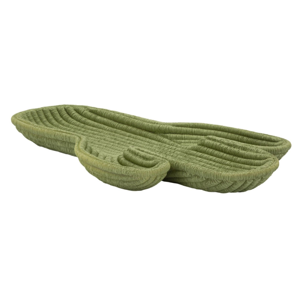 Vassoio Cactus, Verde, Poliresina, 34x3x20 cm