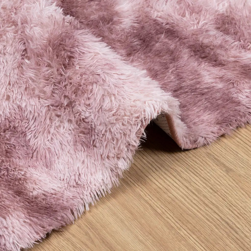 Tappeto Shaggy a Pelo Lungo NAVARRA Rosa Antico 200x200cm 4102881