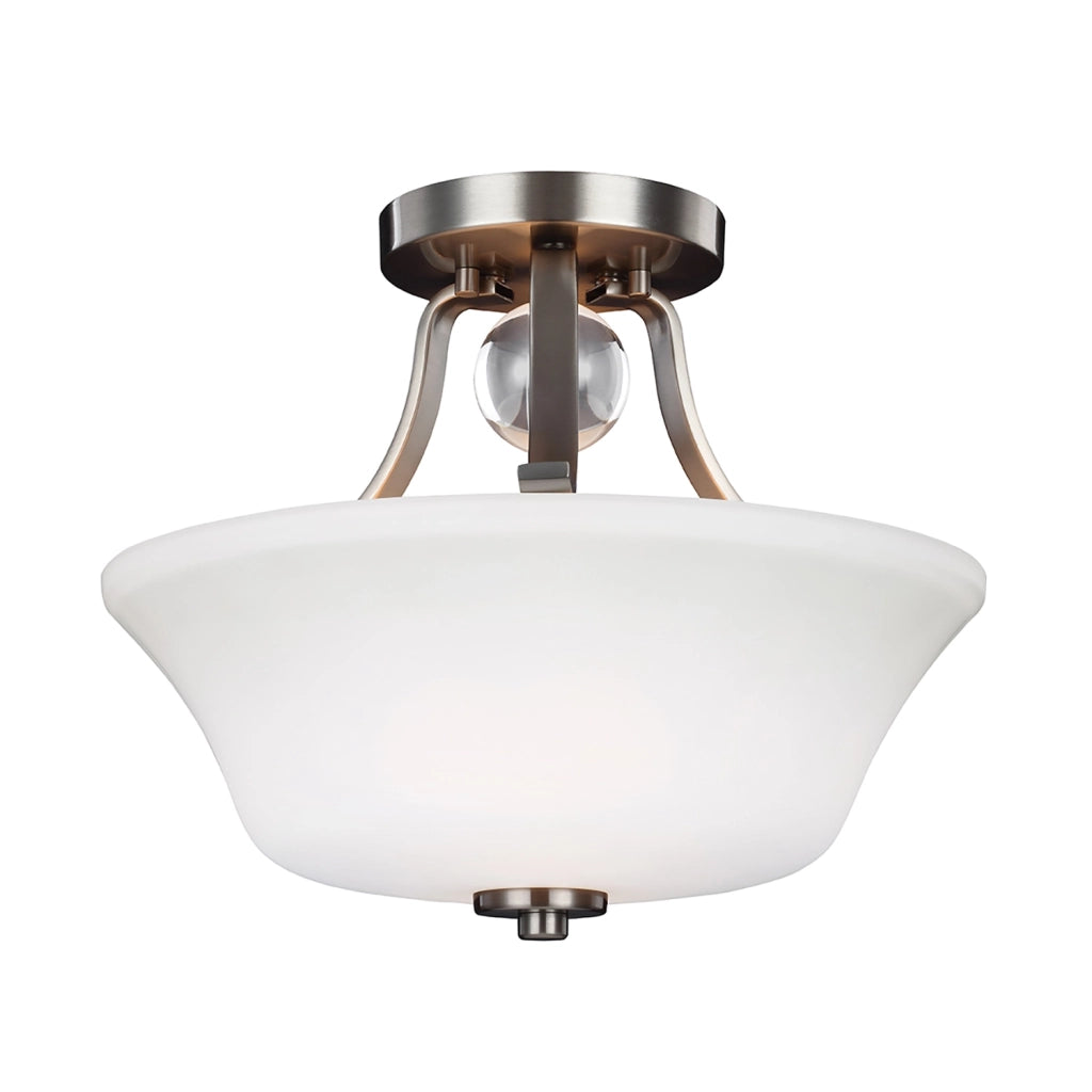 Lampada a Soffitto Industrial Nordica Trilogy Metallo Nichel Spazzolato 1 Luce E27