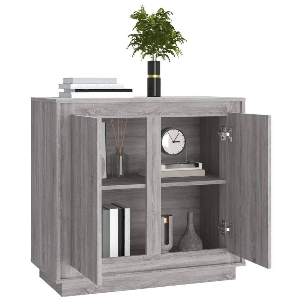 Credenza Grigio Sonoma 80x34x75 cm in Legno Multistrato 819890