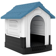 Cuccia per Cani Mini da Esterno ¨C Xylo ¨C Plastica Blu 64,5x57x66 cm