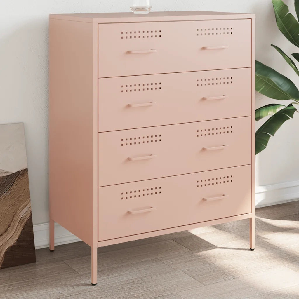 Credenza | Madia | Buffet da pranzo | Armadio da pranzo Rosa 68x39x89 cm in Acciaio