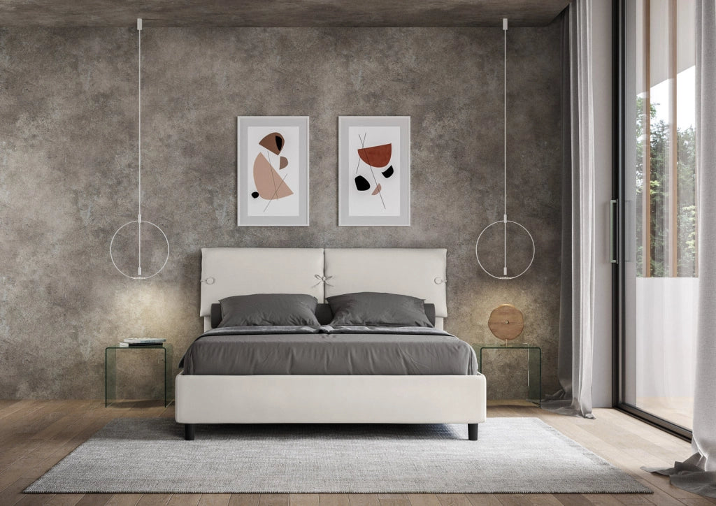 Letto Matrimoniale 160x200 cm con Rete Sleeper Bianco