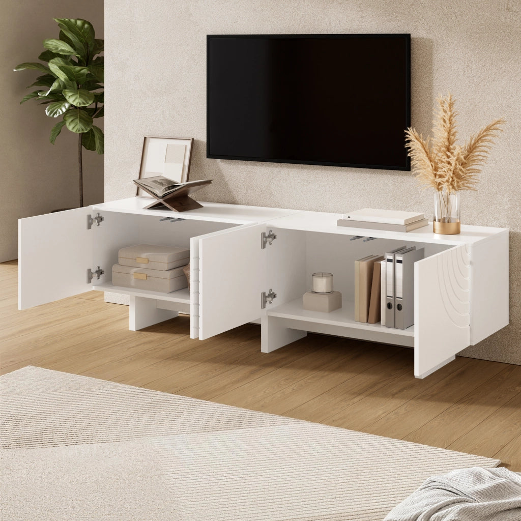 MOBILE TV 170x35x50 cm 4 ante bianco MDF e PB