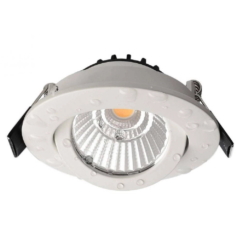 Trade Shop - Faretto Incasso Tondo Slim Luce Soffitto Box Doccia Led 8w Orientabile Dimmerabile - Bianco-bianco Naturale      -