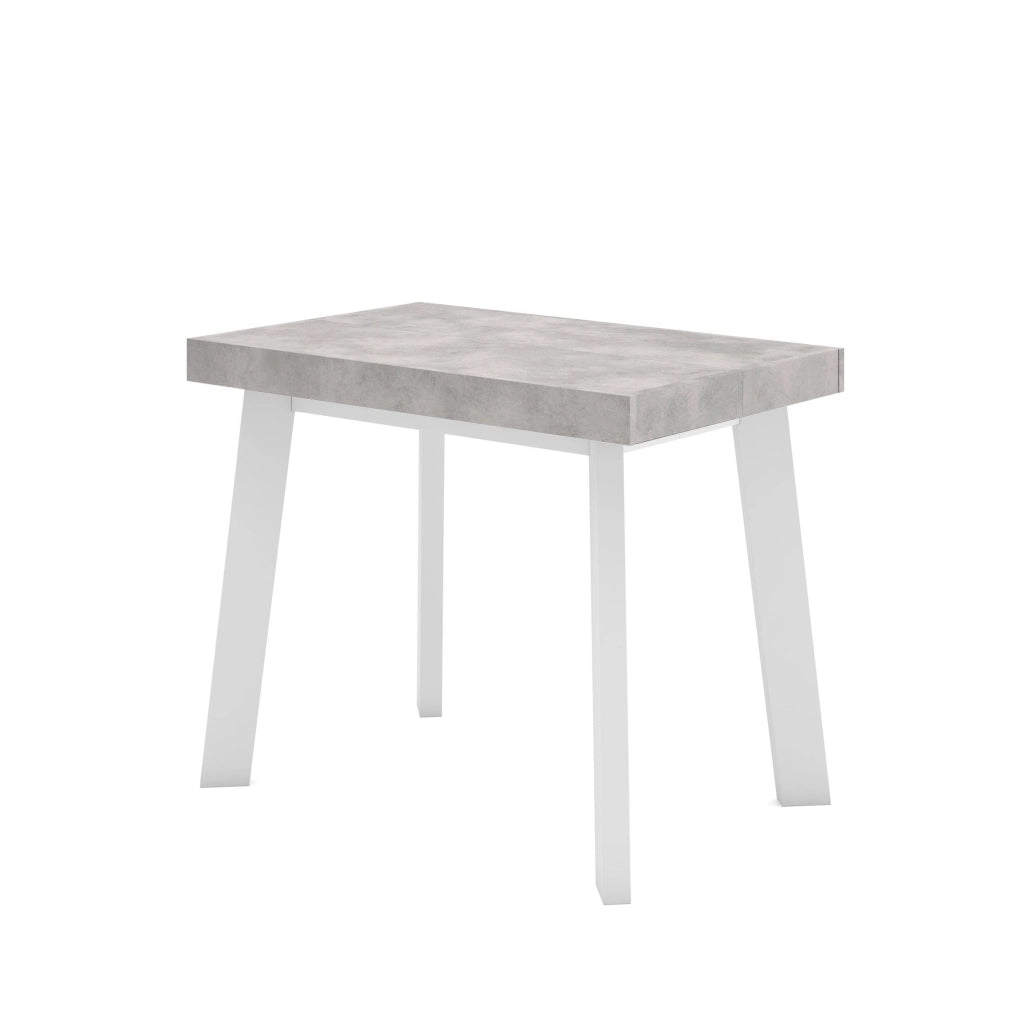 Consolle allungabile, 140x90x73cm, Per 6 persone, Gambe in legno, grigio cemento RF3121
