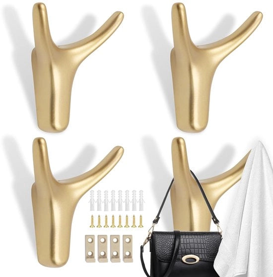 Haken a forma di Y - set da 4 - oro - alluminio