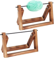 Rack per filo in legno - 2 pezzi di supporto per palline di filo, organizzatore orizzontale per spinner, dispensa per attrezzi da maglia e da ricamo