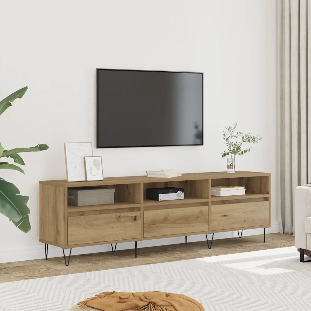 Mobile Porta TV Rovere Artigianale 150x30x44,5 cm Multistrato 857188